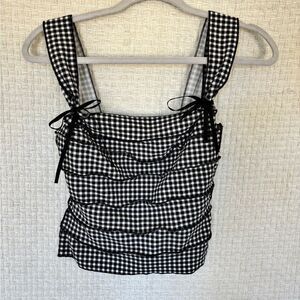 Bow Checkered Top✨